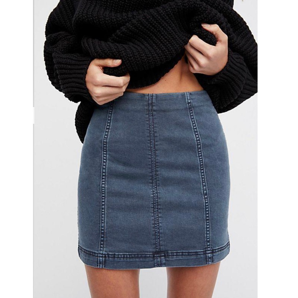 Free People Modern Femme Denim Mini Skirt NWT
